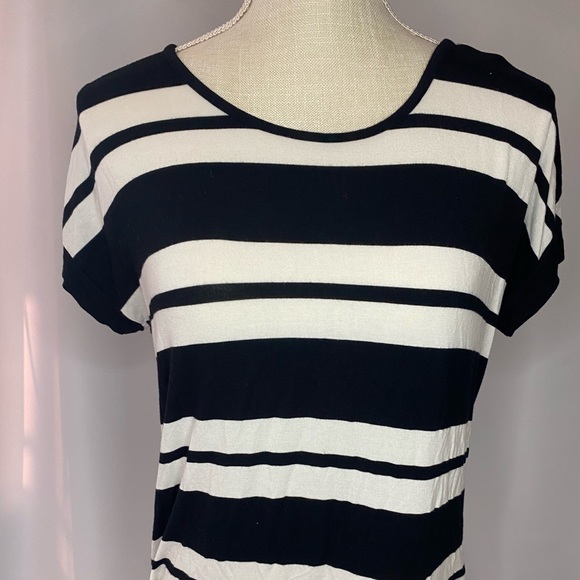 Cable & Gauge Black/White Striped Shirt - Picture 1 of 6